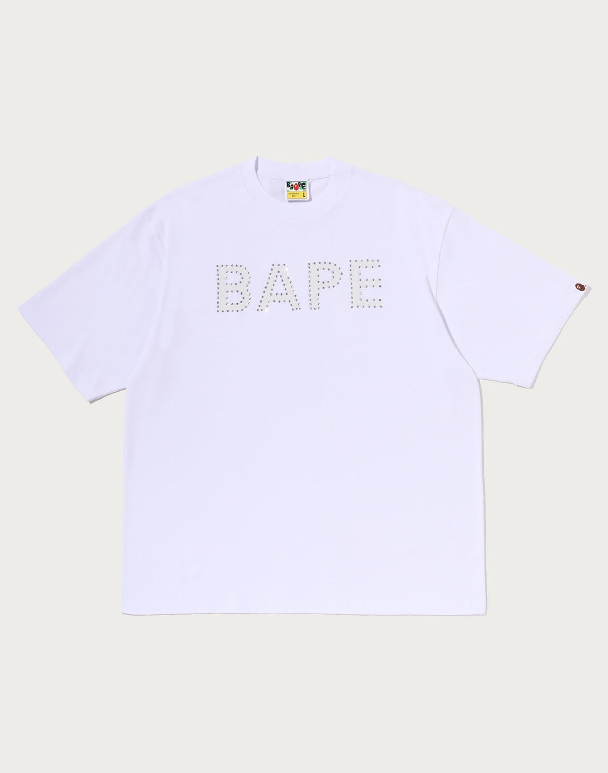 BAPE RHINESTONE LOGO RELAXED FIT TEE MENS