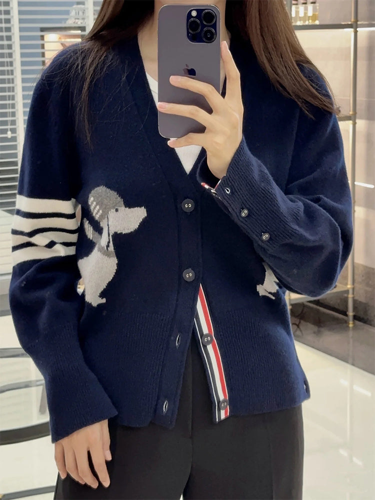 Unisex Puppy Cardigan | Thom Browne
