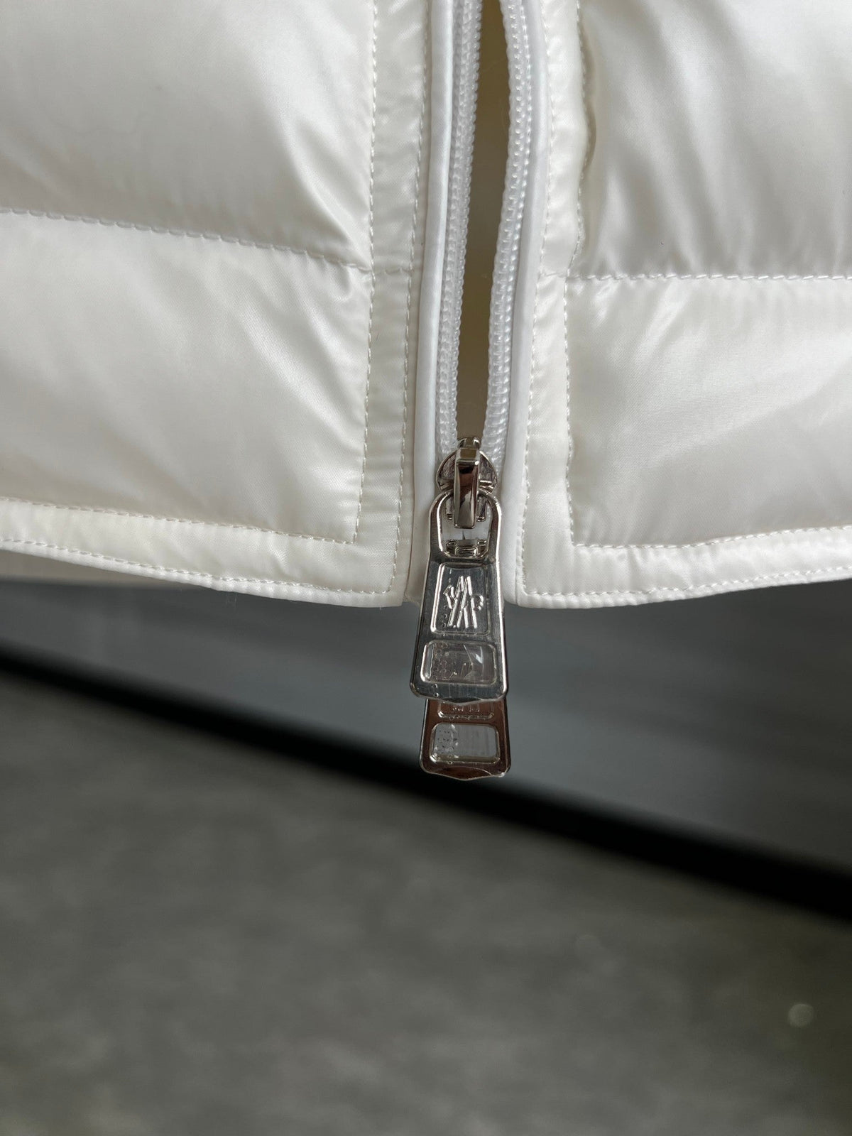 Moncler White Gui Quilted Down Vest