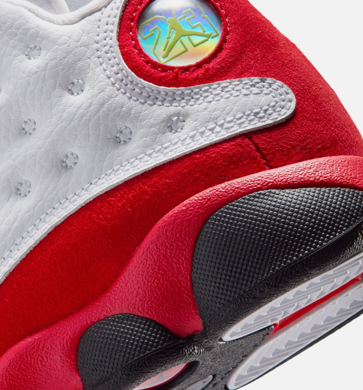 Air Jordan 13 Retro White and University Red Preschool Shoes - White/Black/Red