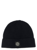 Stone Island Blue Virgin Wool Beanie