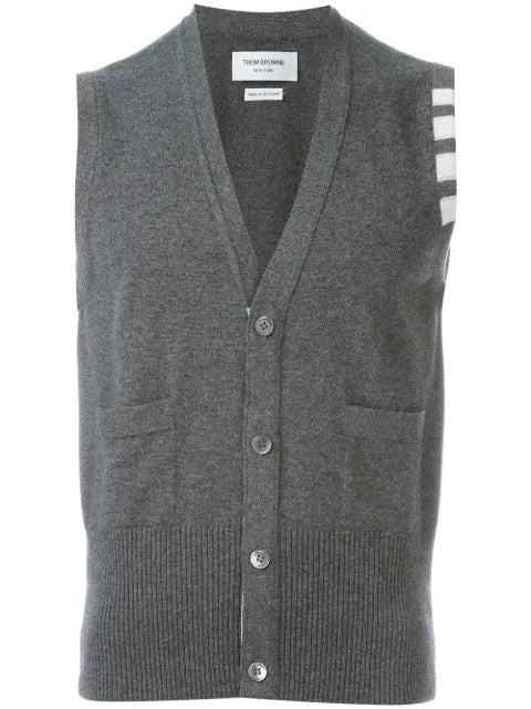 Thom Browne classic cashmere 4-Bar cardigan vest