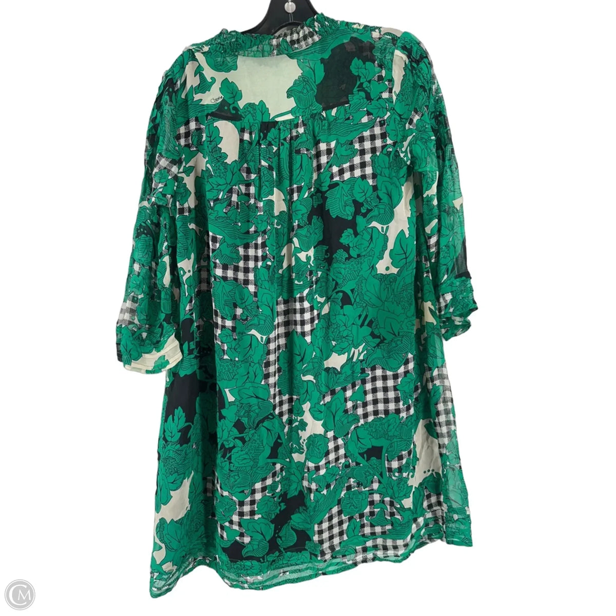 Dress Designer By Diane Von Furstenberg In Black & Green, Size: 4