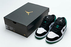 Air Jordan 1 Low White Black Mystic Green Reps Sneakers 553558-113