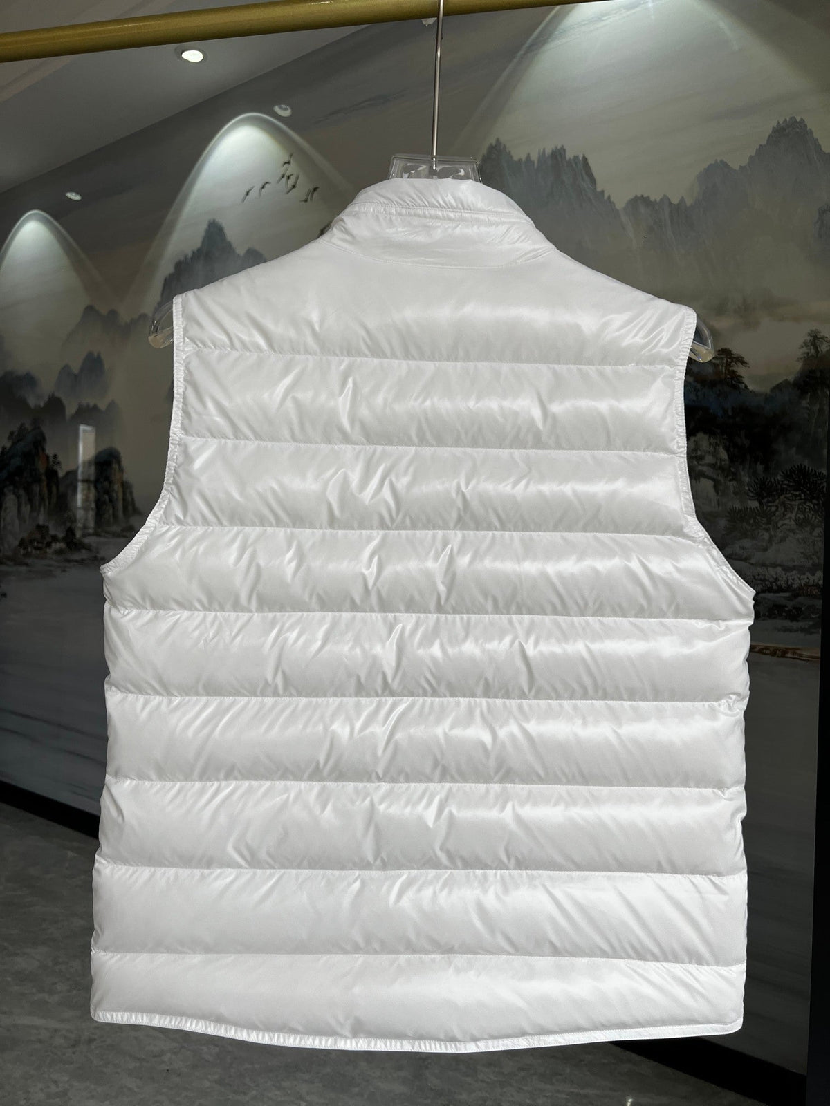 Moncler White Gui Quilted Down Vest