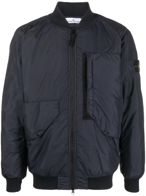 Stone Island Compass-badge panelled bomber jacket
