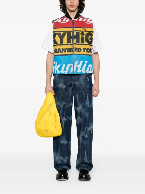 Sky High Farm graphic-logo denim gilet