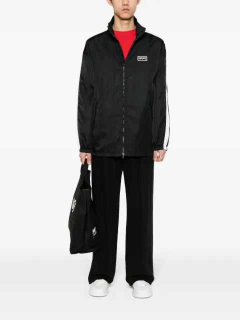 Kenzo logo-appliqué striped jacket