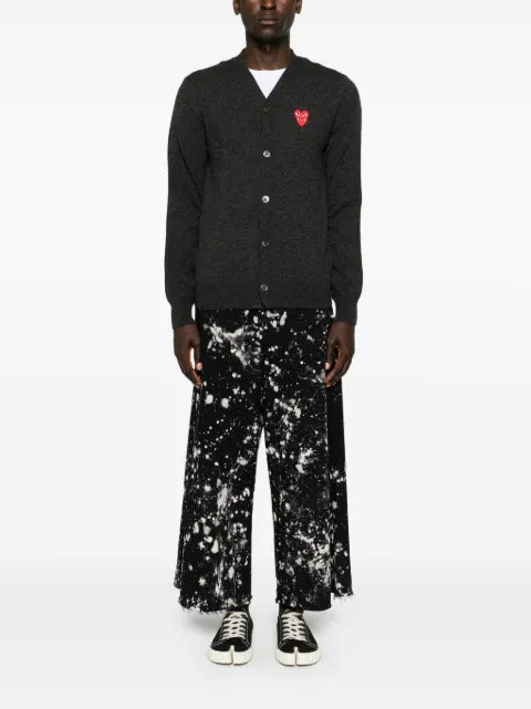 Comme Des Garçons Play heart-patch wool cardigan