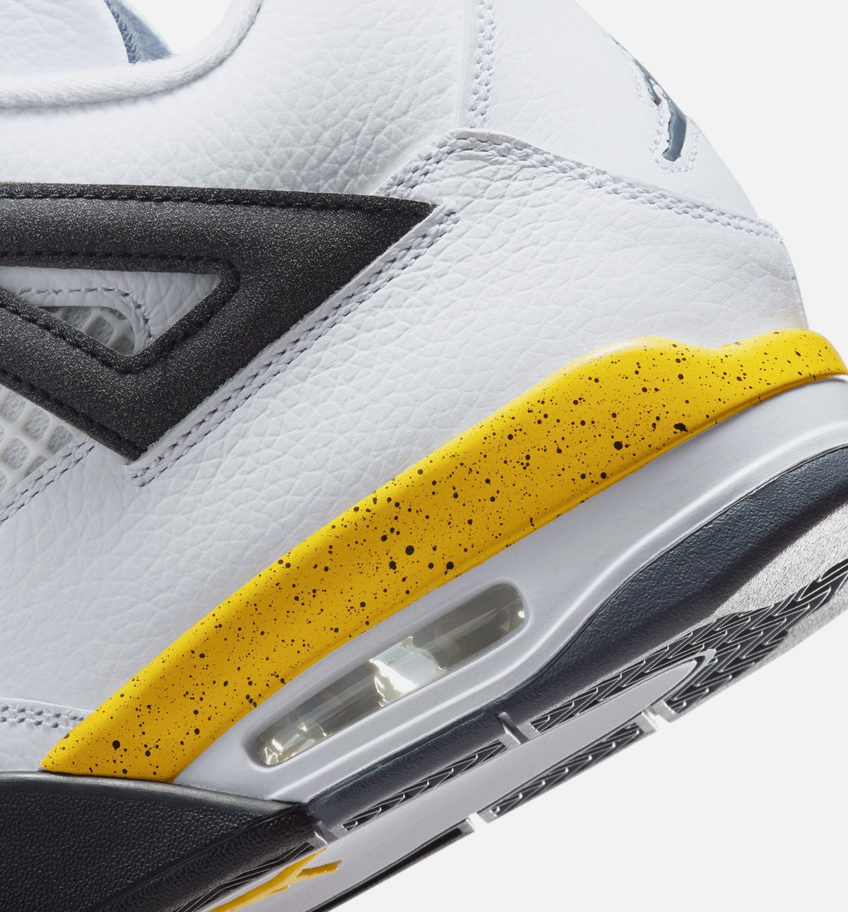 Air Jordan 4 Retro Rare Air Tour Yellow Men's Shoes - White Dark Blue Grey Black Tour Yellow