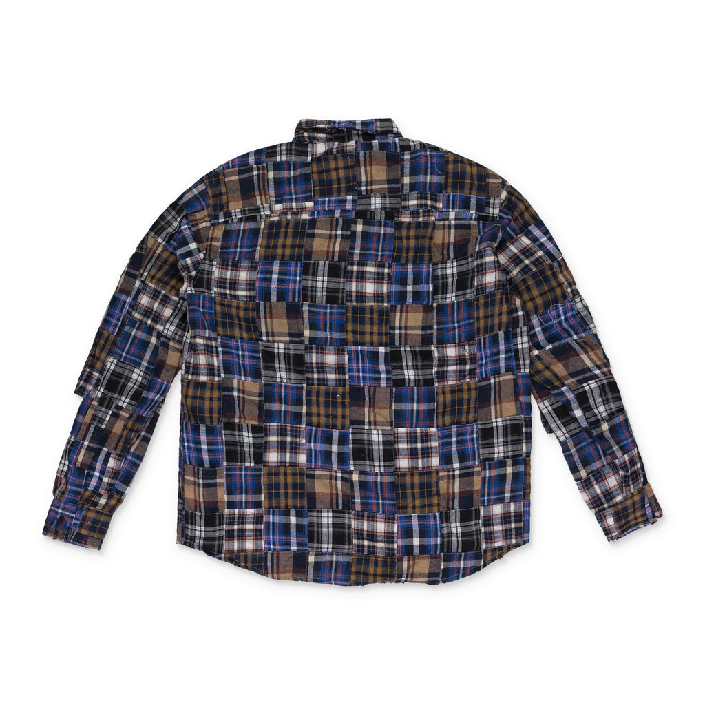 MULTICOLOR PLAID POCKET FLANNEL