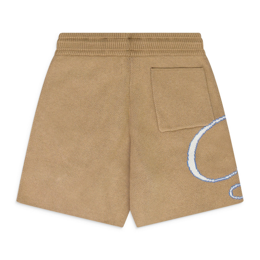 IVORY SCRIPT LOGO KNIT SHORTS