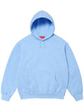 Supreme satin-appliqué "Light Blue" hoodie
