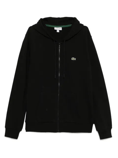 Lacoste classic fit zip-up fleece hoodie