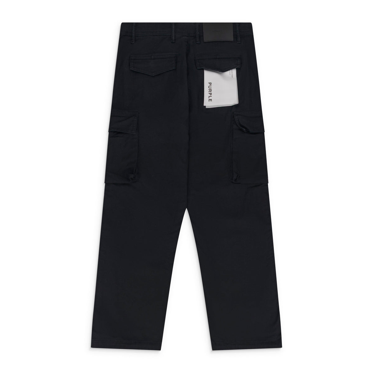 Black Cotton Cargo Pants