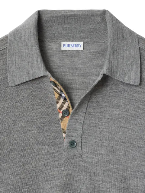 Burberry long-sleeve wool polo shirt