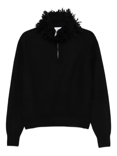 Alexander McQueen fringed-collar jumper