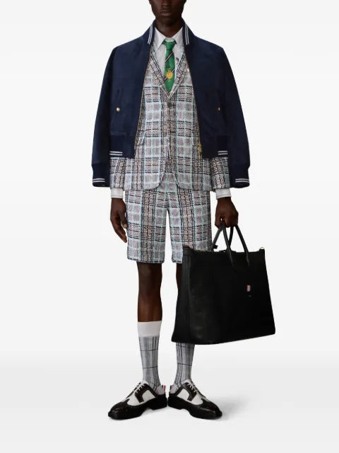 Thom Browne suede rib knit blouson jacket