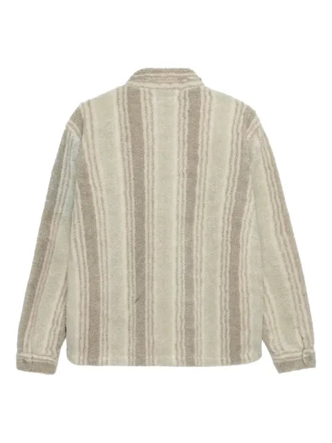 Stüssy stripe sherpa shirt