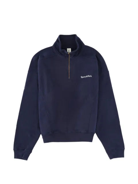 Sporty & Rich zip cotton sweatshirt