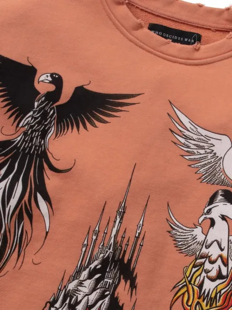 Who Decides War Nefarious Winged crew-neck sweatshirt