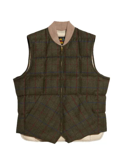 Fortela checked zip gilet