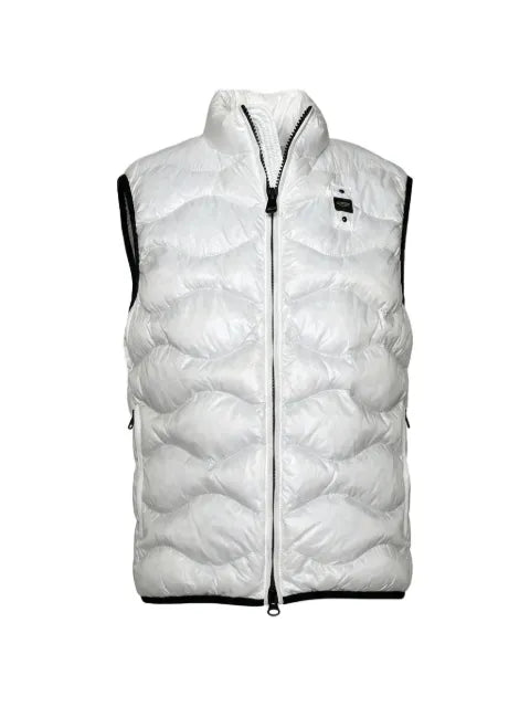 Blauer textured zip gilet