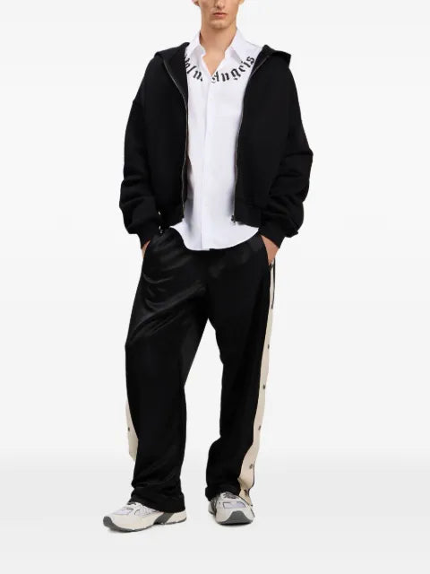 Palm Angels back Curved Logo zip hoodie