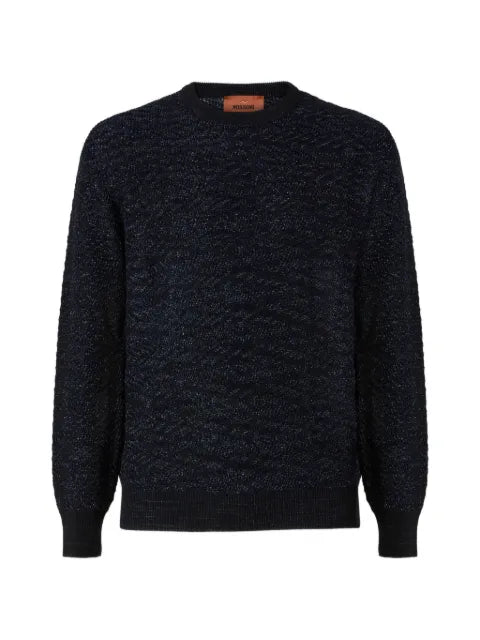 Missoni wool and viscose Zigzag crewneck pullover