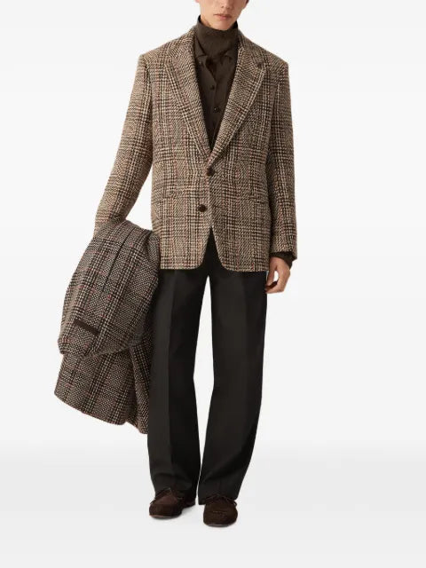 Zegna check wool-blend blazer