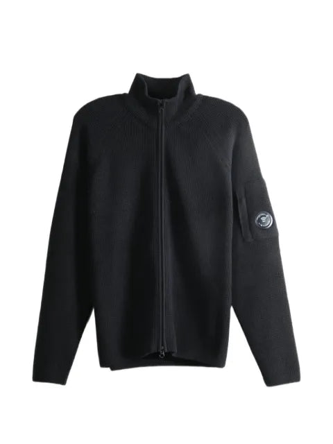 C.P. Company lens-detail zip-up cardigan