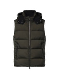 Moorer hooded padded gilet