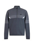 BOSS geometric-pattern quarter-zip sweater