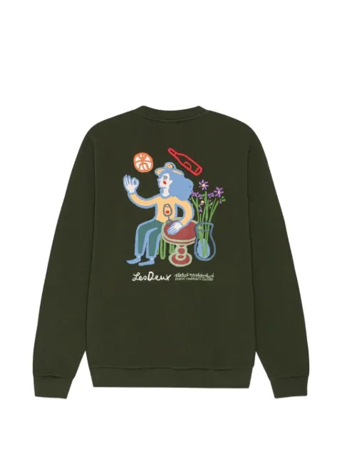 Les Deux Rural graphic-print crew-neck sweater