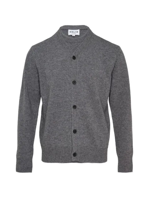 SOLID HOMME V-neck knitted cardigan