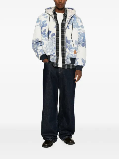 R13 floral-print hooded jacket