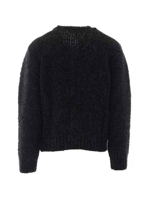 Sunflower bouclé-knit V-neck cardigan