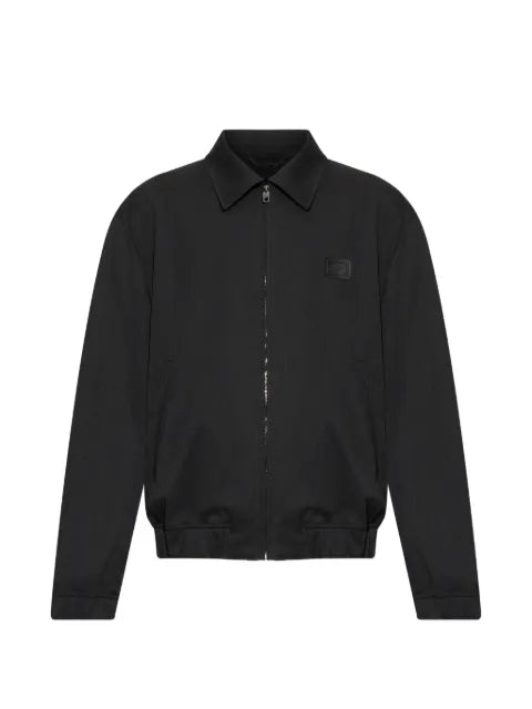 Dolce & Gabbana logo-patch zip-up jacket