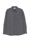 Drôle De Monsieur houndstooth-pattern zip-up shirt
