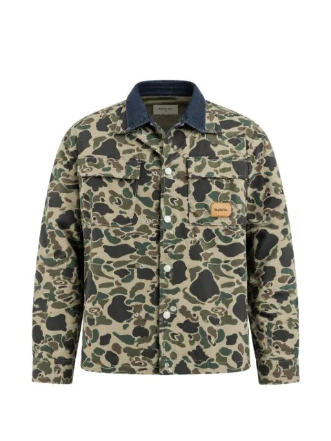 Replay Welder camouflage-printlogo-patch overshirt