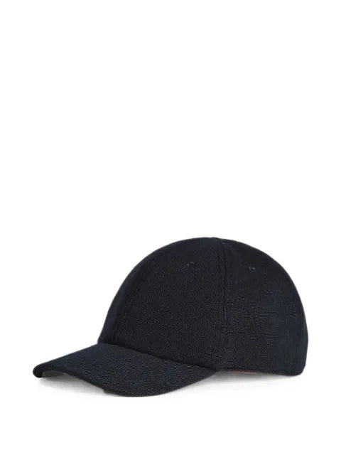 Kiton leather-trimmed baseball cap