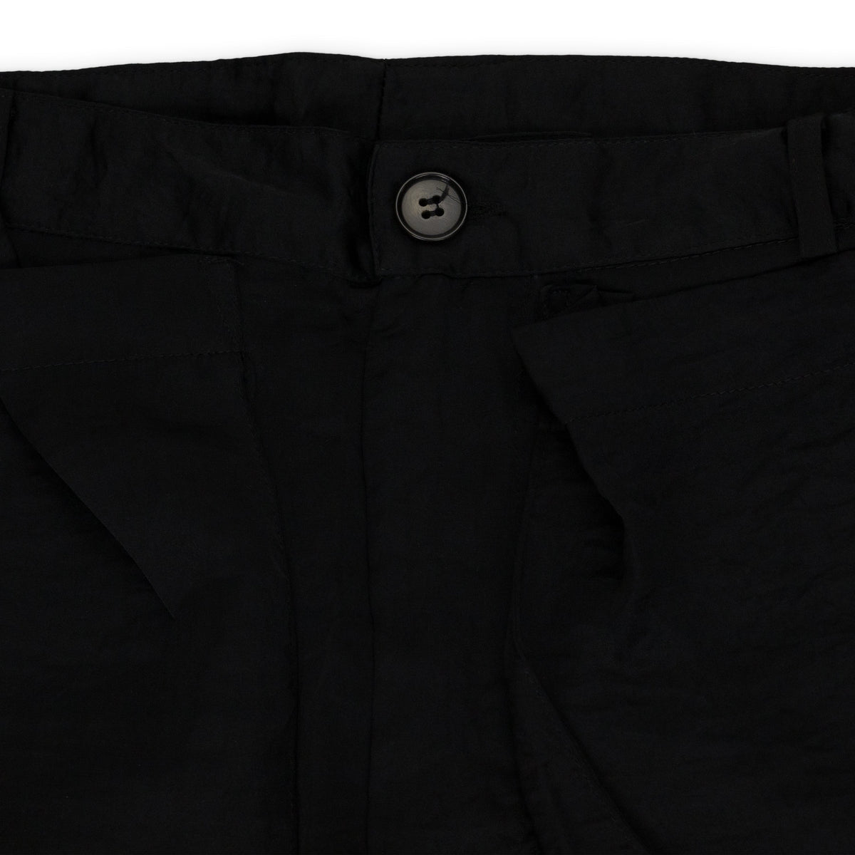 Black Satin Pocket Trousers
