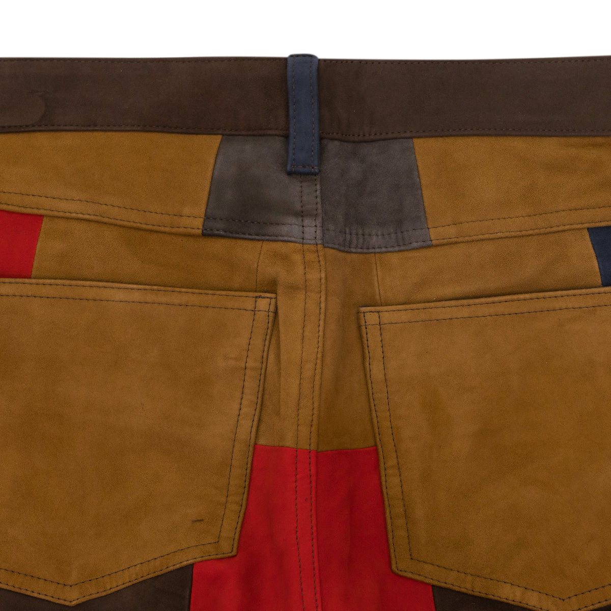 Multi Night-Off Suede Patchwork Pants