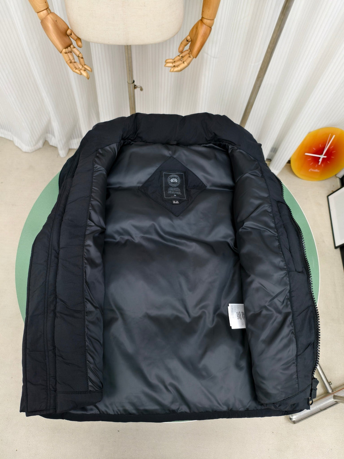 Canada Goose Black Quilted Puffer Vest with Stand Collar