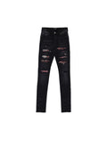AMIRI Tie Dye Bandana Thrasher Jeans Aged Black