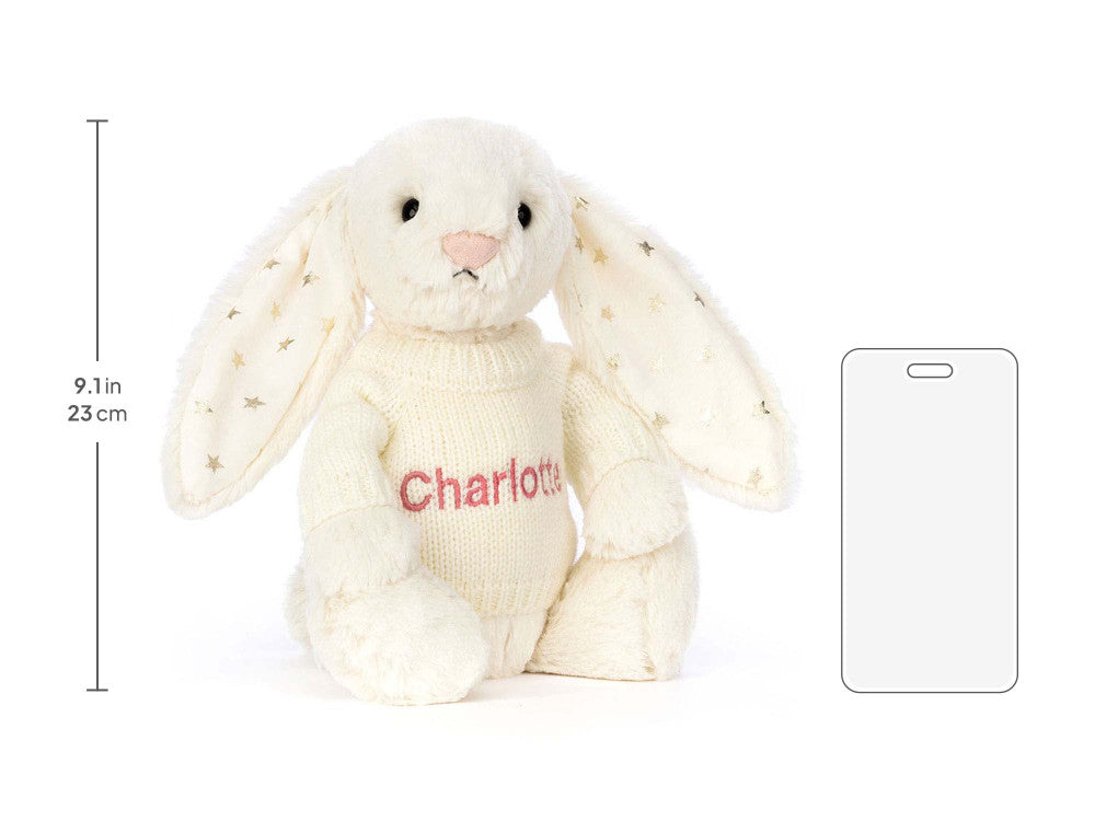 Bashful Twinkle Bunny with Personalized Cream Jumper