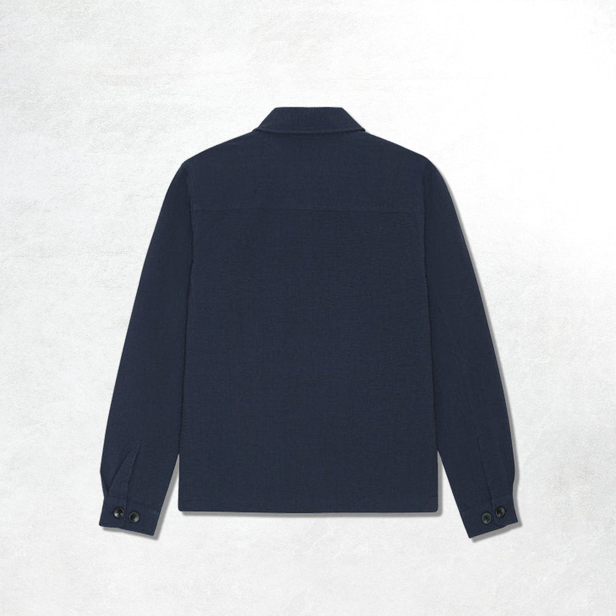 Les Deux Marseille Seersucker Zipper Jacket: Dark Navy