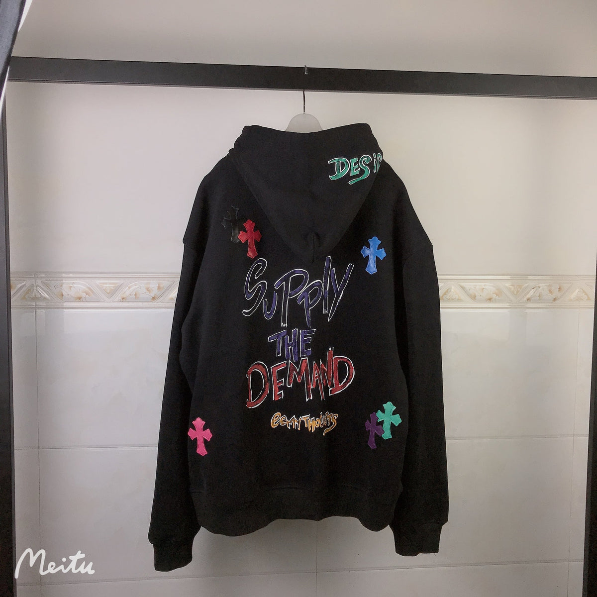 Chrome Hearts Multi‑Cross Graphic Oversized Hoodie Streetwear Unisex
