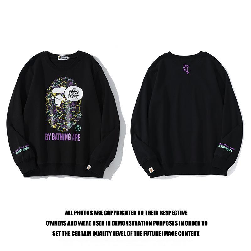 Bathing Ape Sweatshirts Spring Fashion Brand round Neck Pullover Undershirt Sweater
