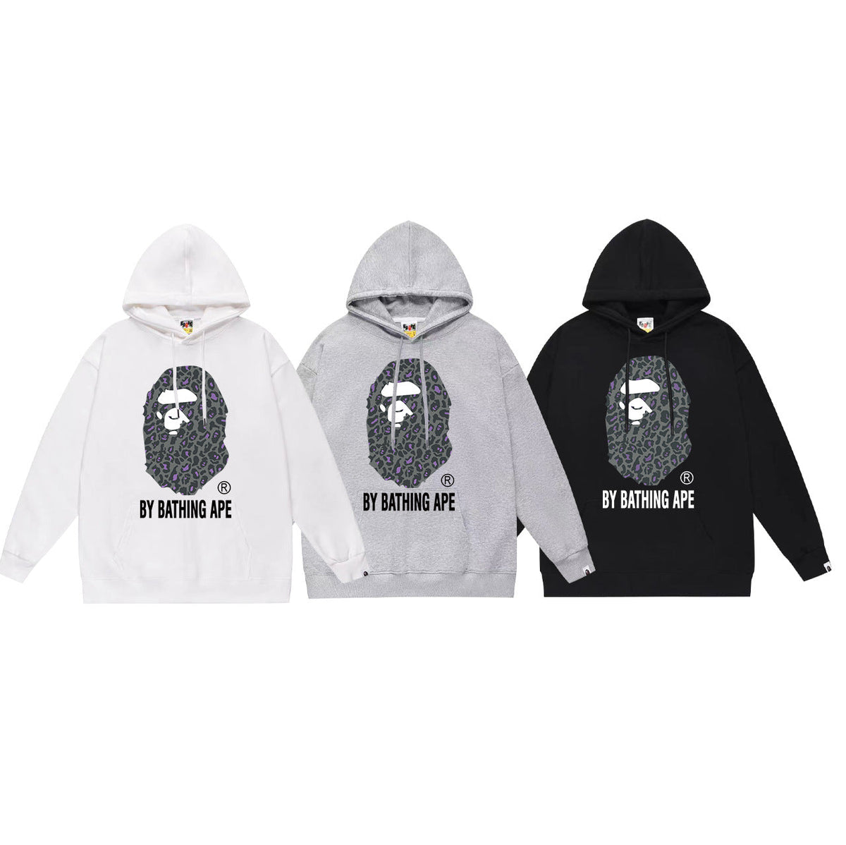 Bape Camo Ape Head Graphic Vintage Washed Oversized Hoodie Streetwear
